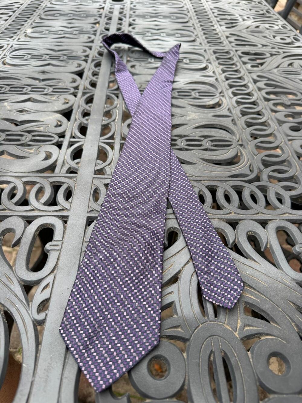 Brooks Brothers "346" Purple Geometric Silk Tie